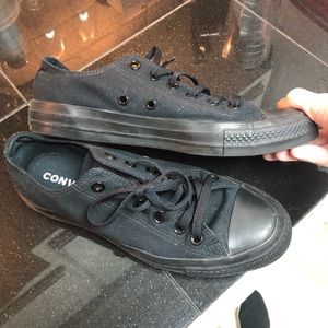 All black converse size 8.5, like new!